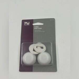 Plumb Works Universal Toilet Bolt Caps White Plastic Set of 2 New in Pack